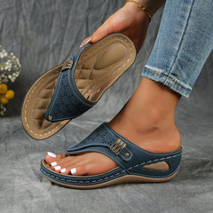 Loretta™ | Orthopaedic Stylish Wedge Flip-Flops