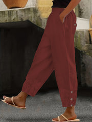 Leona™ | Lace Trim Casual Pants