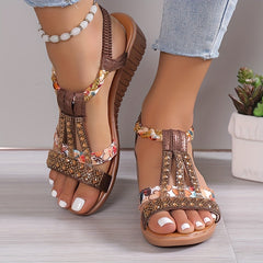 Sophia™ Rhinestone Boho Wedge Sandals