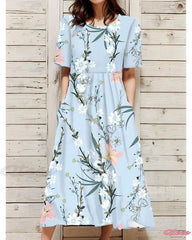 Cassandra™ Floral Print High Waist Dress