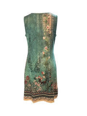 Chloe™ Floral Print Notched Neck Slim Dress