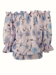 Lily™ | Off Shoulder Floral Print Blouse