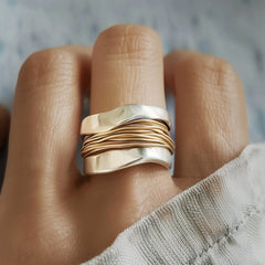 Golden Threads™ | Elegant Silver Ring