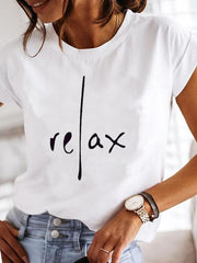 Serene™ - Relax Print Crew Neck T-Shirt