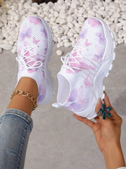 Ava™ | Butterfly Mesh Lace-Up Sneakers