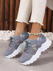 Ava™ | Butterfly Mesh Lace-Up Sneakers