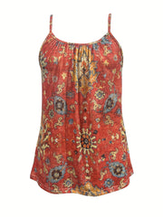 Luna™ | Arabesque Print Spaghetti Strap Camisole Top