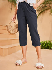 Lydia™ | Lightweight Wide-Leg Linen-Blend Capris