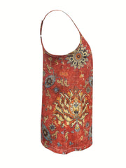 Luna™ | Arabesque Print Spaghetti Strap Camisole Top