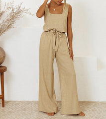 Sayaka™ | Minimalist Top and Wide-Leg Pants Set