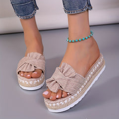 Soleil™ Bow Platform Espadrilles Slippers