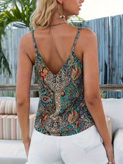 Isadora™ | Elegant Paisley Print V-Neck Cami Top