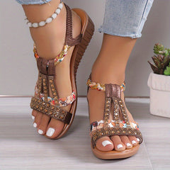 Sophia™ Rhinestone Boho Wedge Sandals