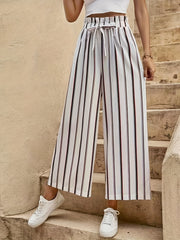 Yasmin™ | Striped High Waist Wide-Leg Pants