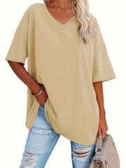 Luna™ - Plus Size V-Neck Casual T-Shirt