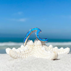 Oceana™ | Sea Wave Ring in Opal and Silver