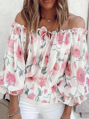 Lily™ | Off Shoulder Floral Print Blouse