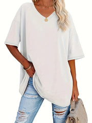 Luna™ - Plus Size V-Neck Casual T-Shirt