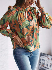 Isla™ | Tropical Print Smocked Blouse