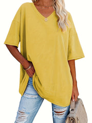 Luna™ - Plus Size V-Neck Casual T-Shirt