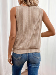 Josie™ | Ribbed Keyhole Neck Tank Top