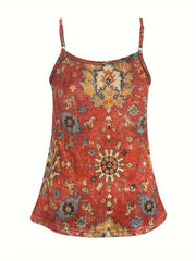 Luna™ | Arabesque Print Spaghetti Strap Camisole Top