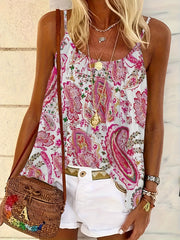 Ivy™ | Paisley Floral Print Boho Cami Top