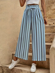 Yasmin™ | Striped High Waist Wide-Leg Pants