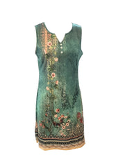 Chloe™ Floral Print Notched Neck Slim Dress