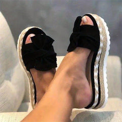 Soleil™ Bow Platform Espadrilles Slippers