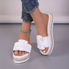 Soleil™ Bow Platform Espadrilles Slippers