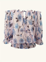 Lily™ | Off Shoulder Floral Print Blouse