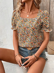 Olivia™ | Floral Print Puff Sleeve Blouse