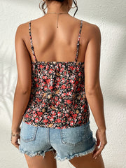 Camille™ | Floral Print Tie-Front Cami Top