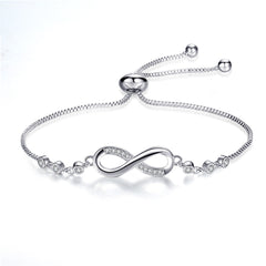 Radiance™ | Adjustable Infinity Bracelet in Silver