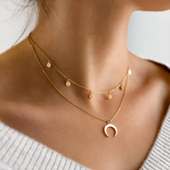 Celeste™ | Moon Necklace in Gold