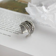 Luminaria™ | 925 Sterling Silver Adjustable Layered Ring