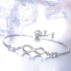 Radiance™ | Adjustable Infinity Bracelet in Silver