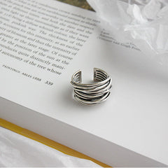 Luminaria™ | 925 Sterling Silver Adjustable Layered Ring