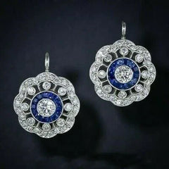 Mandala™ | Vintage Mandala Blue Zirconia Earrings