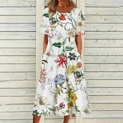 Cassandra™ Floral Print High Waist Dress