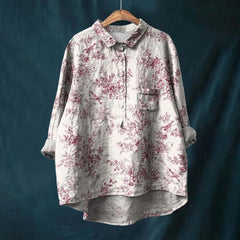 Diana™ | Casual Floral Print Round Neck Blouse