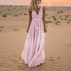 Evelyn™ | Polka Dot Bohemian Maxi Dress