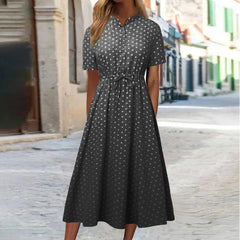 Isla™ | Polka Dot Shirt Dress