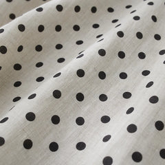 Lily™ | Dot Print Cotton &  Linen A-Line Dress