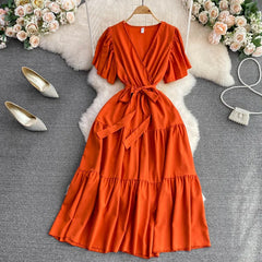 Olivia™ | Sweet Style Puff Sleeve High Waist Dress