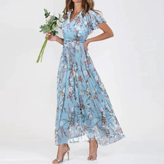 Dahlia | Women's Flowy Floral Dress | Maxi