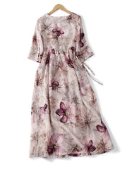 Clara™ | Elegant Flower Printed Drawstring Sundress with Pockets