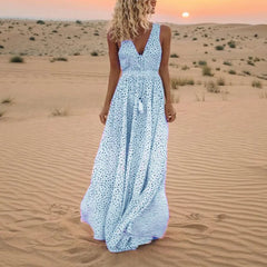 Evelyn™ | Polka Dot Bohemian Maxi Dress