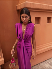 Kiara™ | Deep V-Neck Party Dress